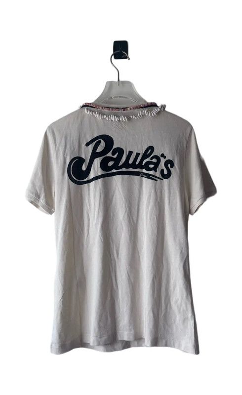 Loewe Loewe Summer White Cotton Logo Print Tee 0089 Size S / US 4 / IT 40 - 2 Thumbnail
