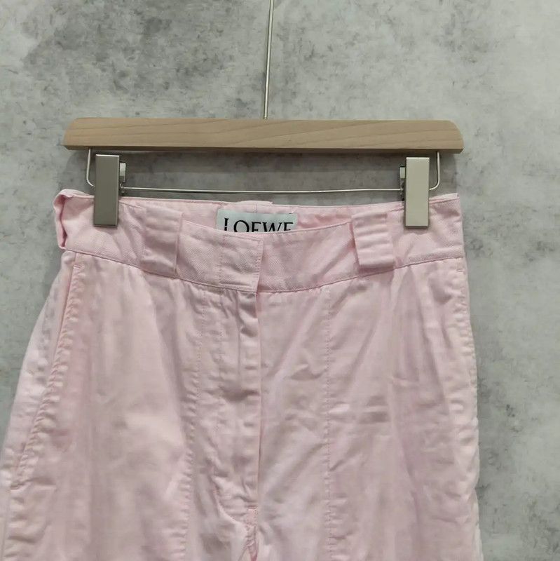 Loewe Loewe Pink Cotton Casual Pants for Women 0089 Size 30" / US 8 / IT 44 - 3 Thumbnail