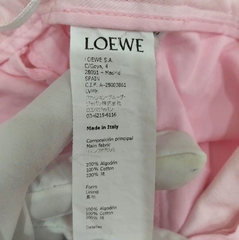 Loewe Loewe Pink Cotton Casual Pants for Women 0089 Size 30" / US 8 / IT 44 - 5 Thumbnail