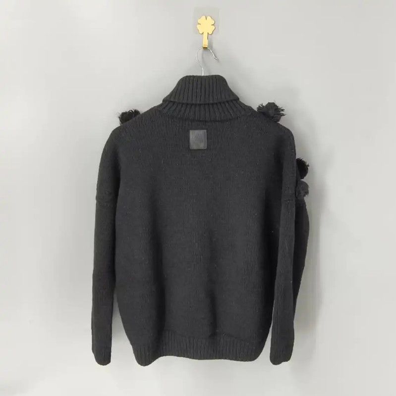 Loewe Black Wool Knit Sweater for Women 0089