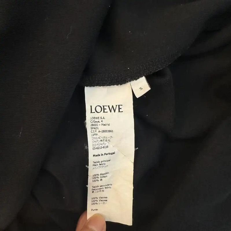 Loewe Loewe Black Cotton Summer T-Shirt 0089 Size S / US 4 / IT 40 - 3 Thumbnail