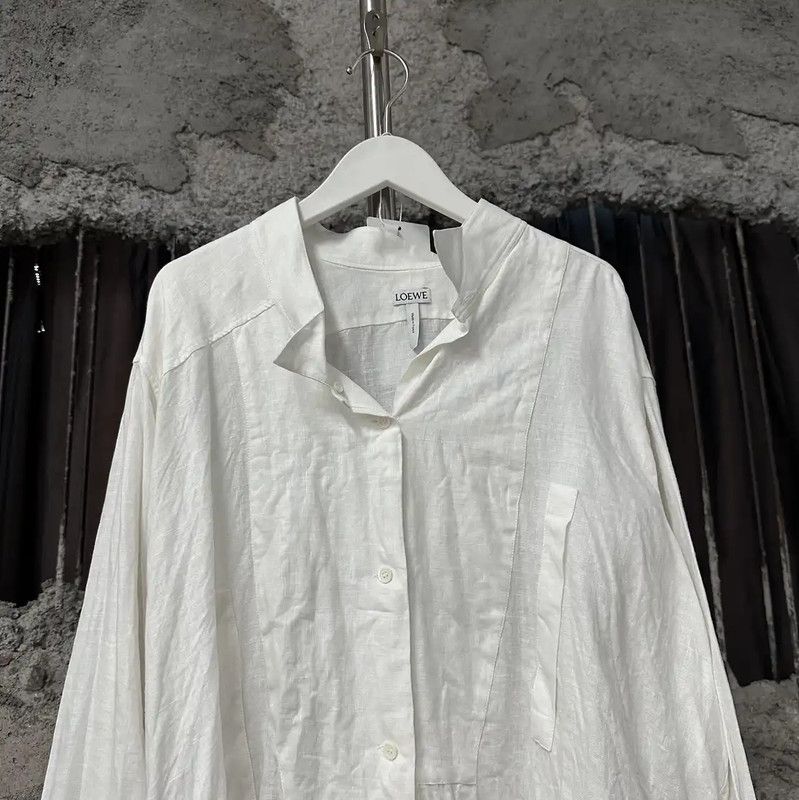 Loewe Loewe White Long Sleeve Dress for Women 0089 Size ONE SIZE - 3 Thumbnail