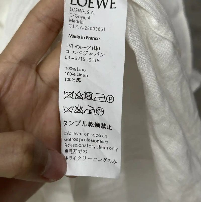 Loewe Loewe White Long Sleeve Dress for Women 0089 Size ONE SIZE - 7 Thumbnail