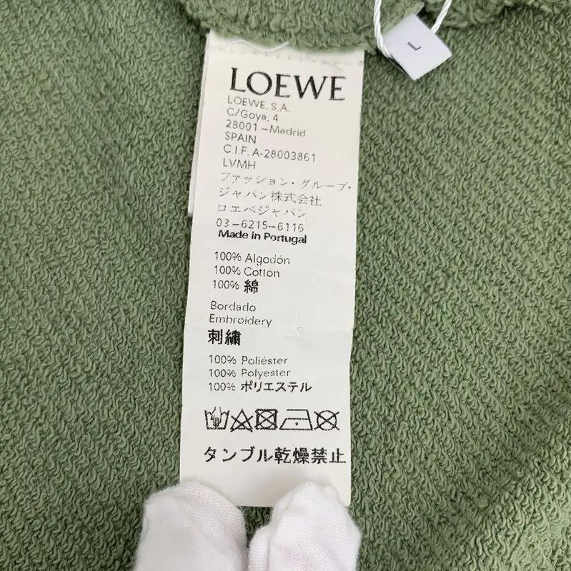 Loewe Loewe Green Cotton Women's Sweatshirt 0089 Size L / US 10 / IT 46 - 6 Thumbnail