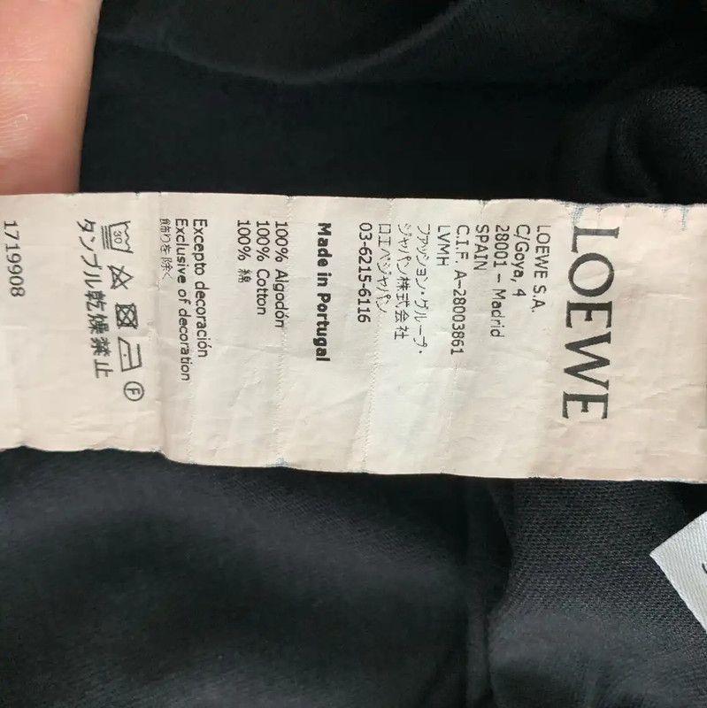 Loewe Loewe Black Cotton Women's T-Shirt 0089 Size S / US 4 / IT 40 - 5 Thumbnail