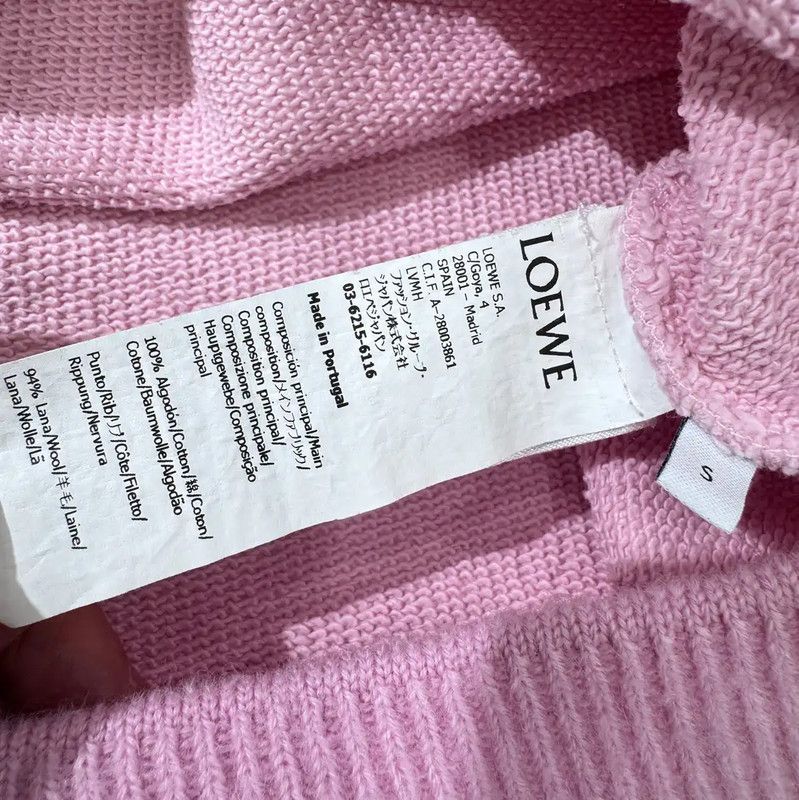 Loewe Loewe Women's Pink Cotton Sweatshirt 0089 Size S / US 4 / IT 40 - 8 Thumbnail