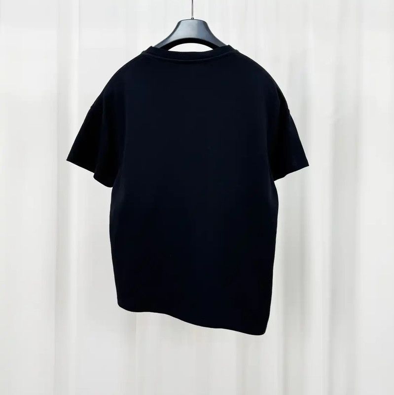 Loewe Loewe Black Cotton Embroidered Logo T-Shirt 0089 Size XS / US 0-2 / IT 36-38 - 2 Thumbnail