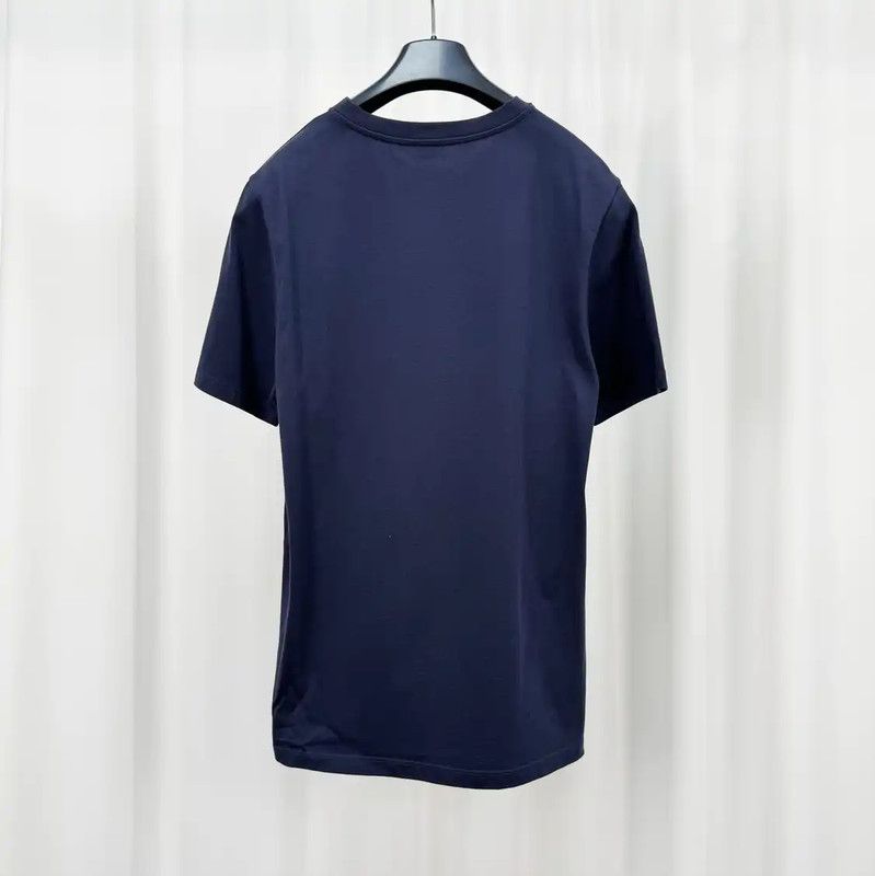 Loewe Loewe Navy Cotton Logo Short Sleeve T-Shirt 0089 Size XS / US 0-2 / IT 36-38 - 2 Thumbnail