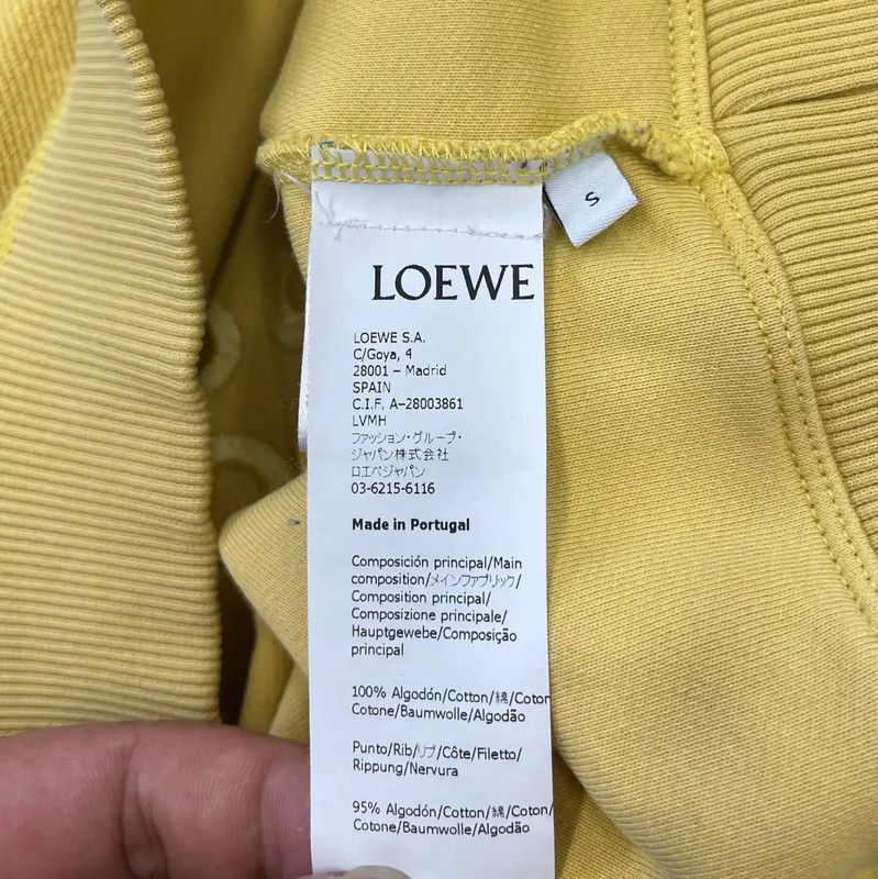 Loewe Loewe Yellow Women's Sweatshirt Size S 0089 Size S / US 4 / IT 40 - 4 Thumbnail
