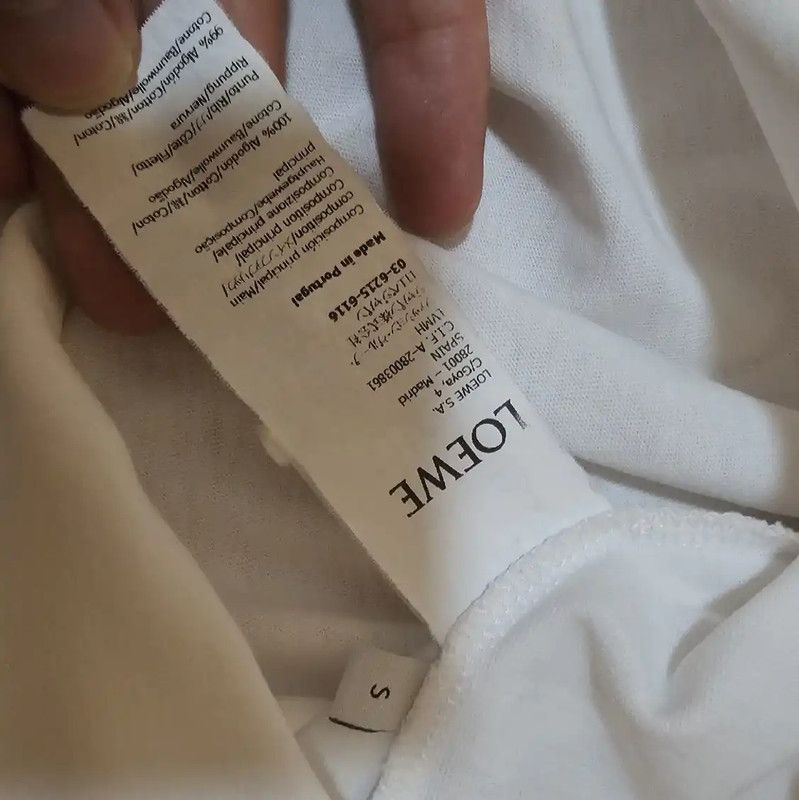 Loewe Loewe Women's White Cotton T-Shirt 0089 Size S / US 4 / IT 40 - 5 Thumbnail