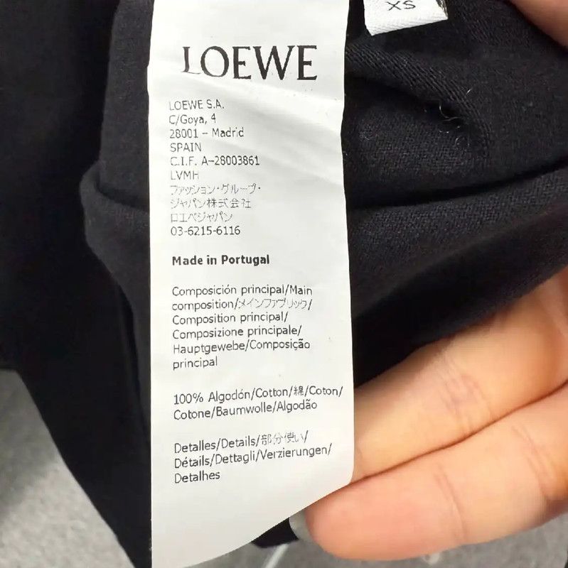 Loewe Loewe Black Cotton Graphic T-Shirt for Women 0089 Size XS / US 0-2 / IT 36-38 - 4 Thumbnail