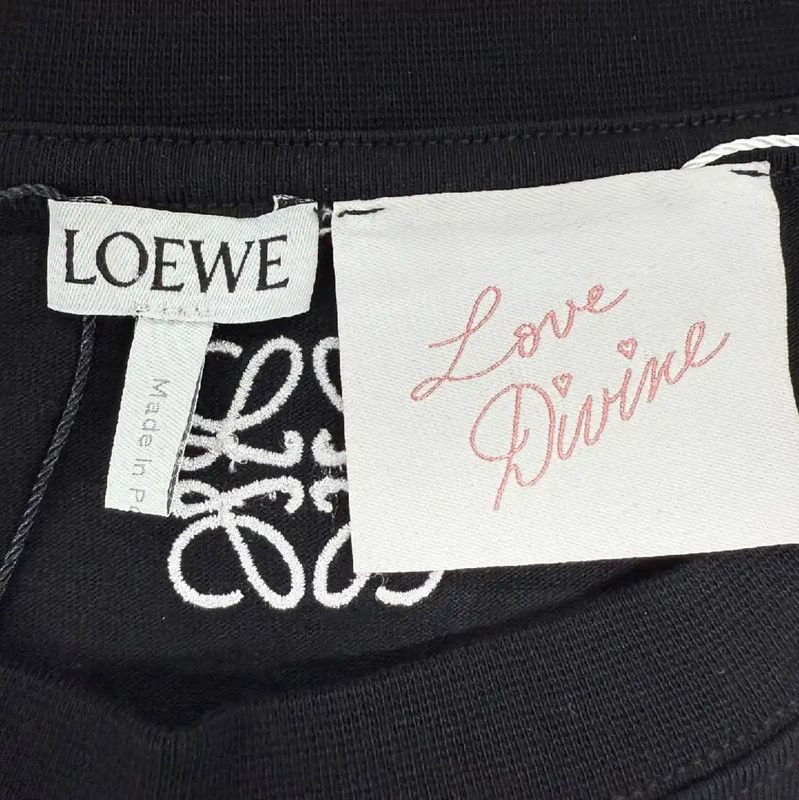 Loewe Loewe Black Cotton Graphic T-Shirt for Women 0089 Size XS / US 0-2 / IT 36-38 - 3 Thumbnail