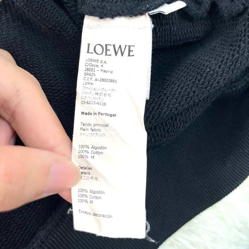Loewe Loewe Black Cotton Women's Sweatshirt 0089 Size L / US 10 / IT 46 - 4 Thumbnail