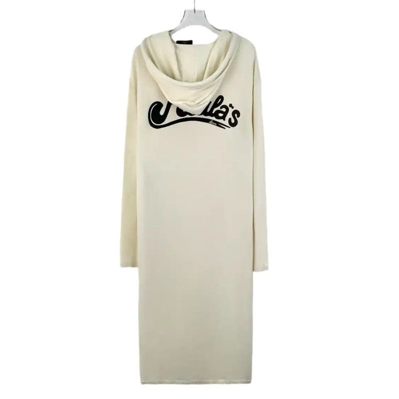 Loewe Loewe Cream Cotton Hooded Dress 0089 Size S / US 4 / IT 40 - 2 Thumbnail