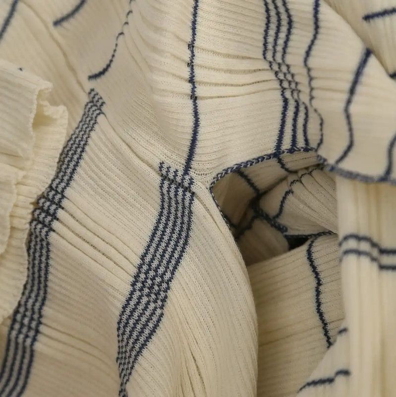 Loewe Loewe Long Sleeve Striped Dress in Ivory 0089 Size S / US 4 / IT 40 - 8 Thumbnail