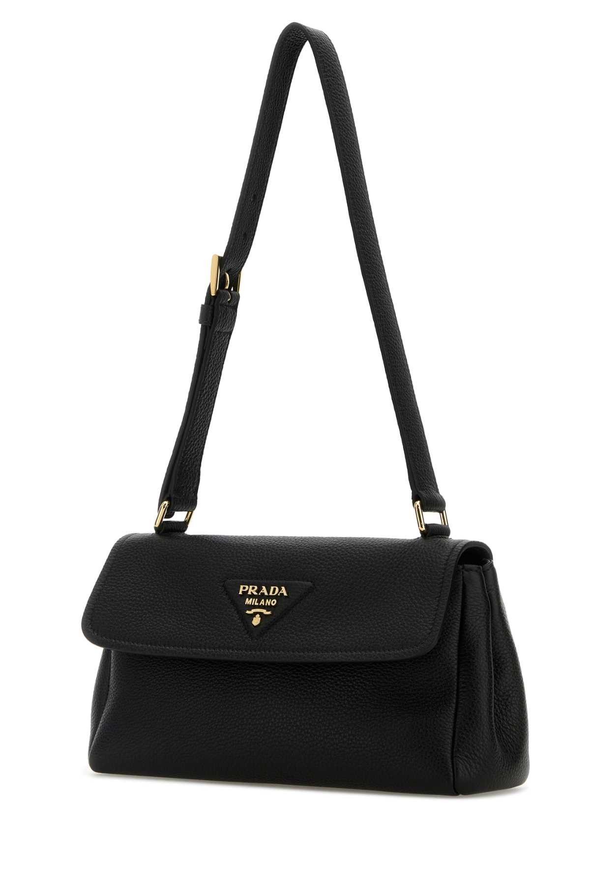 Prada Black Leather Small Shoulder Bag Size ONE SIZE - 2 Thumbnail