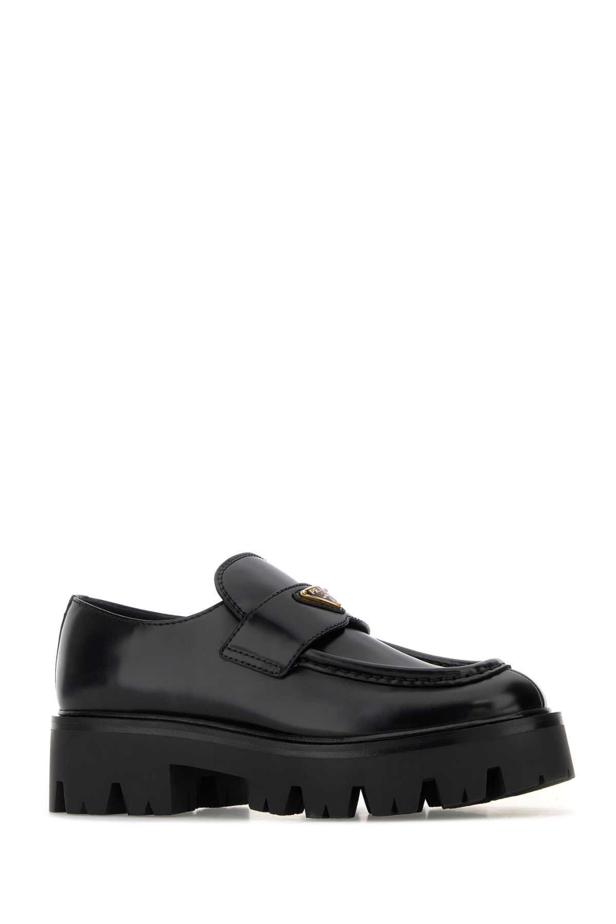 Prada Black Leather Loafers Size US 11 / IT 41 - 2 Thumbnail