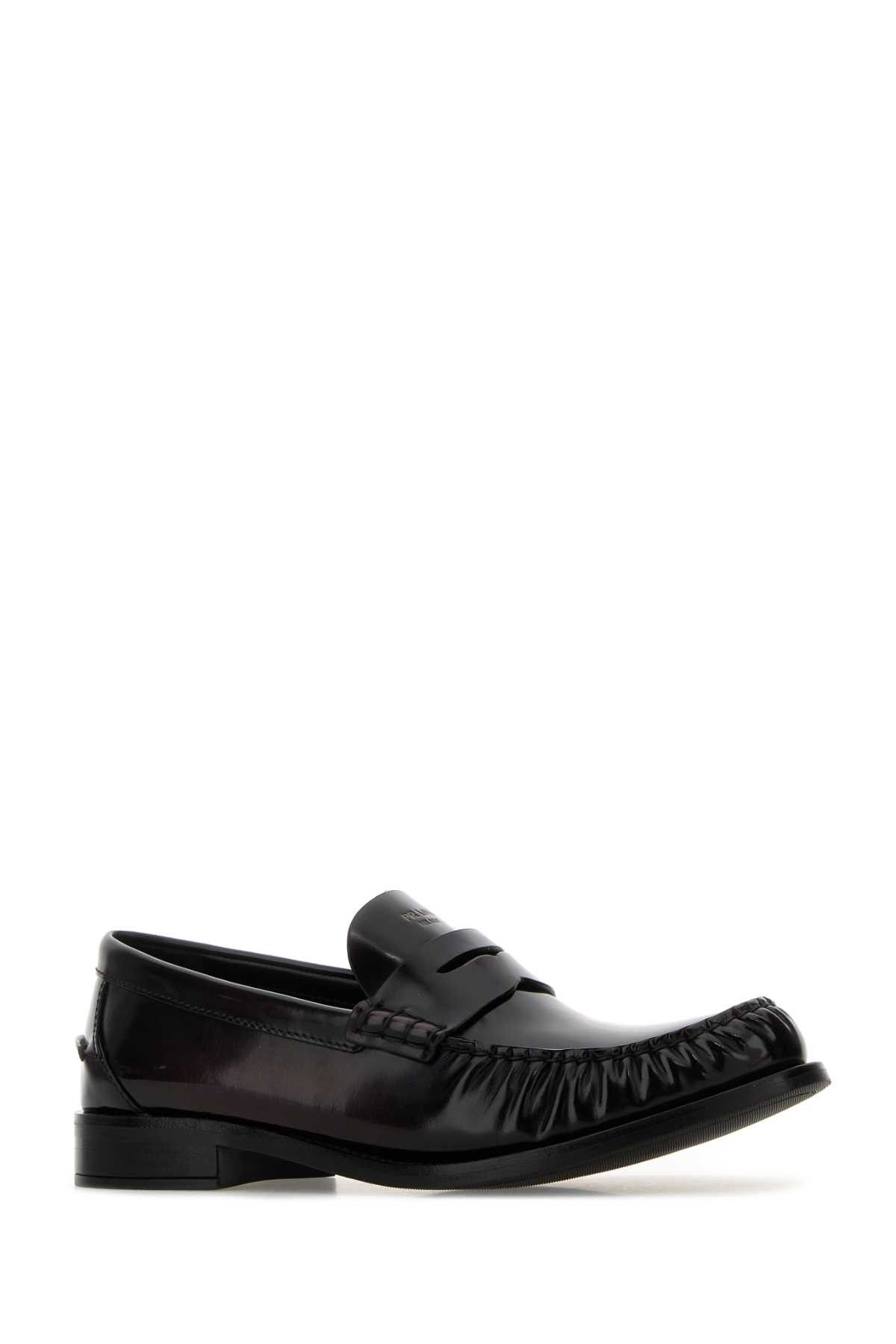 Prada Dark Brown Leather Loafers Size US 11 / IT 41 - 2 Thumbnail