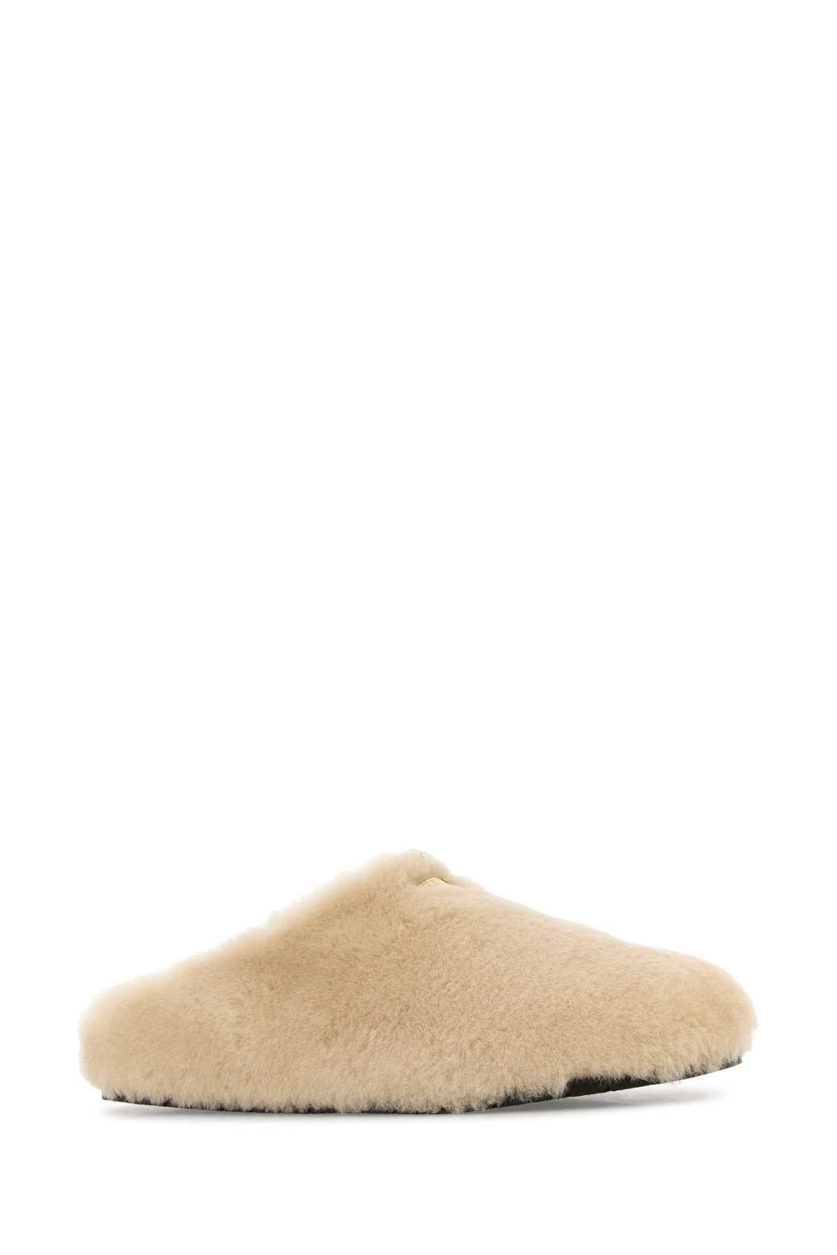 Prada Sand Shearling Slippers Size US 10 / IT 40 - 2 Thumbnail