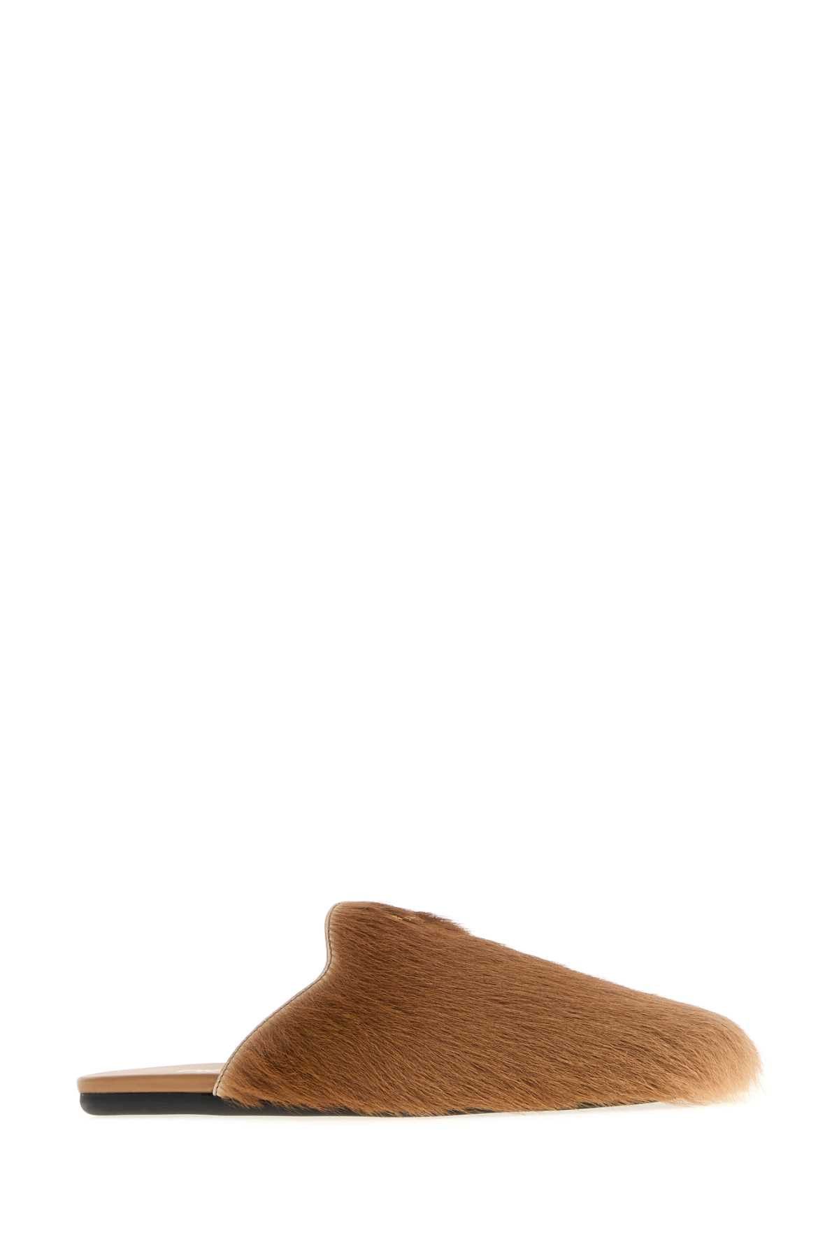 Prada Camel Calf Hair Slippers Size US 8 / IT 38 - 2 Thumbnail