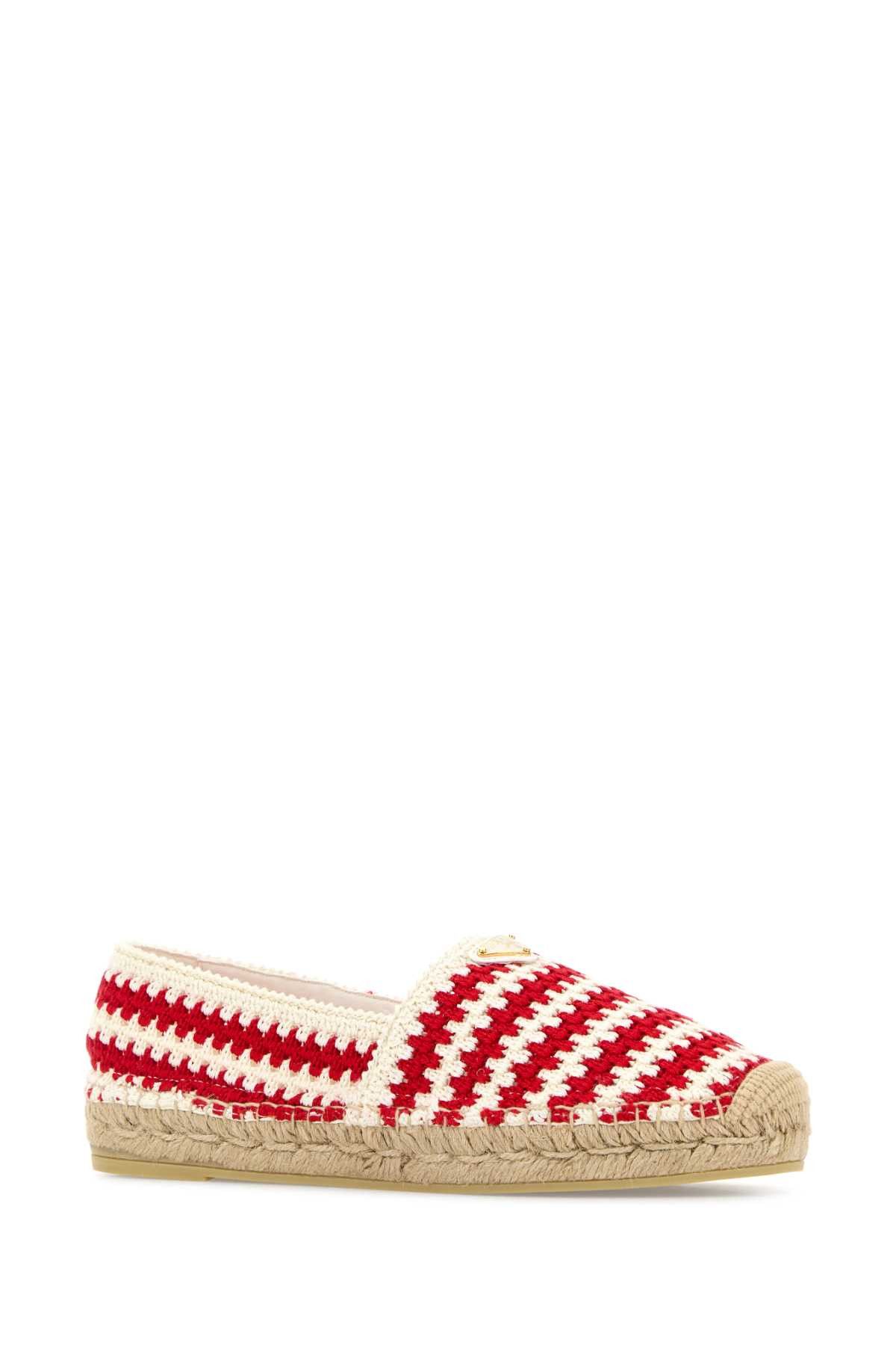 Prada Two-Tone Crochet Espadrilles Size US 8 / IT 38 - 2 Thumbnail