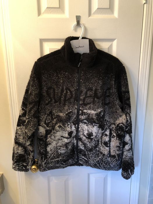 Supreme Supreme Wolf Fleece Jacket Black Small | Grailed