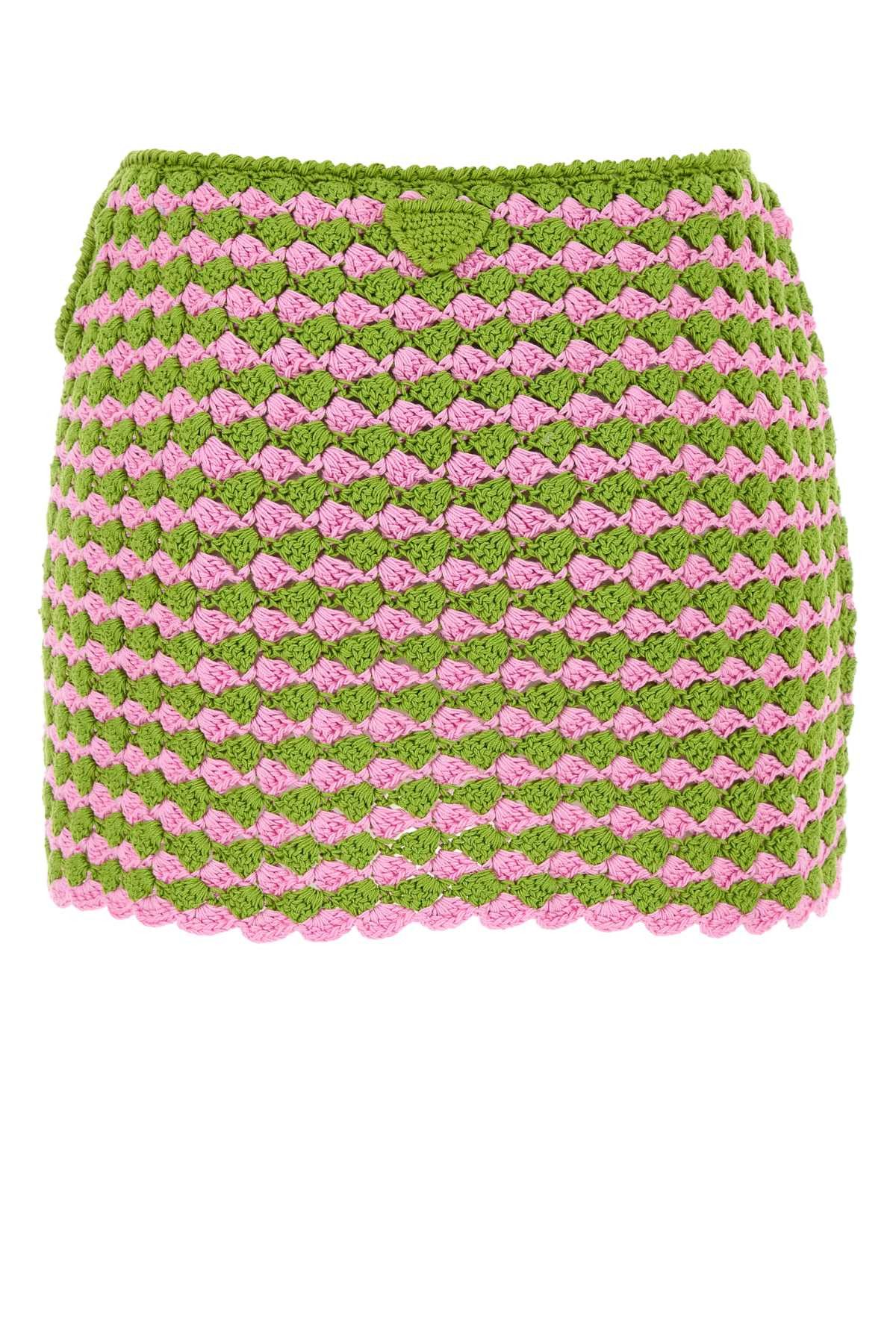 Prada Two-Tone Crochet Mini Skirt Size 27" / US 4 / IT 40 - 2 Thumbnail