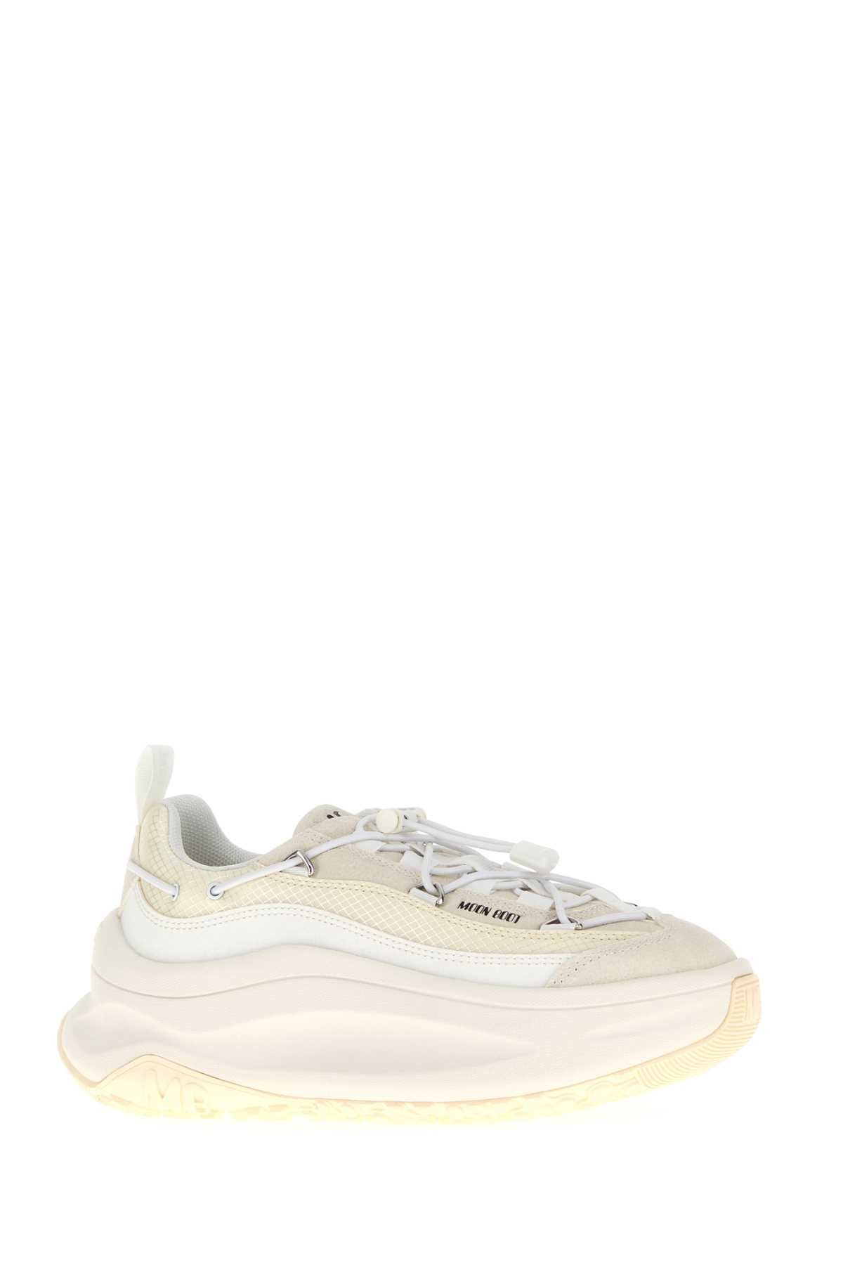Moon Boot White Fabric Moon247 Sneakers Size US 7 / EU 40 - 2 Thumbnail