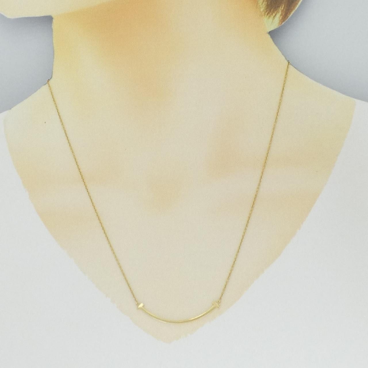 Tiffany & Co. Tiffany & Co. Tiffany T Smile Au750 Necklace Crocodile skin Necklace 60011679 DUTY FREE for USA Size ONE SIZE - 5 Thumbnail