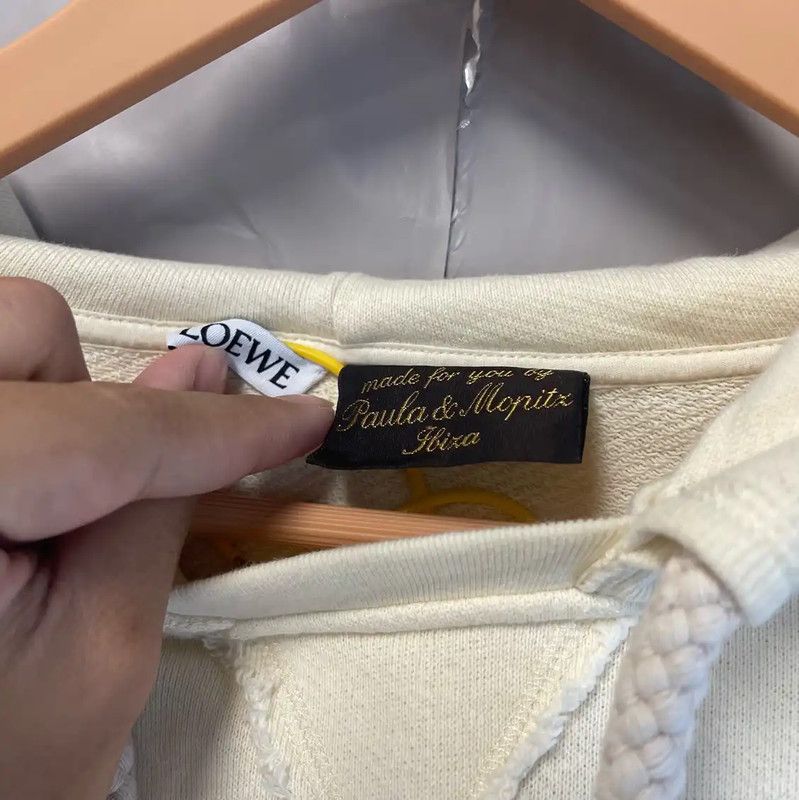 Loewe Loewe Cream Hoodie with Logo Design 0089 Size M / US 6-8 / IT 42-44 - 3 Thumbnail