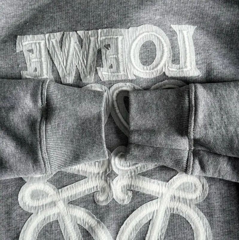 Loewe Loewe Gray Cotton Women's Knit Hoodie 0089 Size S / US 4 / IT 40 - 8 Thumbnail