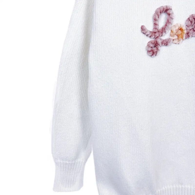 Loewe Loewe White Cotton Long Sleeve Sweatshirt 0089 Size XS / US 0-2 / IT 36-38 - 4 Thumbnail