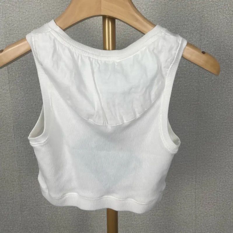 Loewe Loewe White Cotton Crop Top 0089 Size XS / US 0-2 / IT 36-38 - 2 Thumbnail
