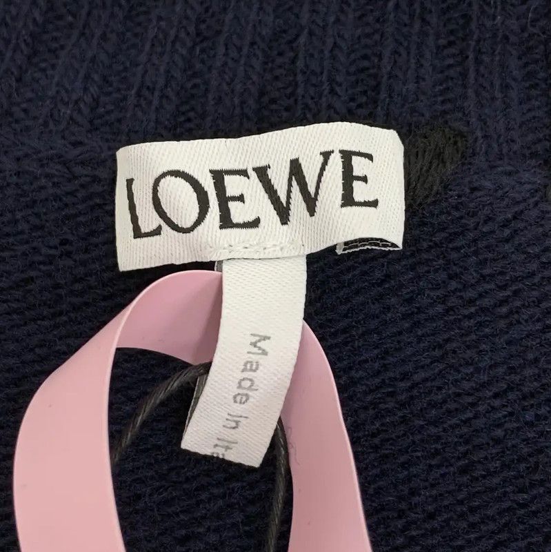Loewe Loewe Women's Navy Wool Knit Top with Ribbons 0089 Size XS / US 0-2 / IT 36-38 - 5 Thumbnail
