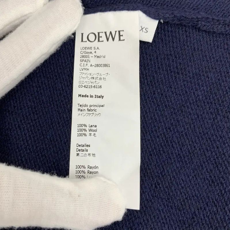 Loewe Loewe Women's Navy Wool Knit Top with Ribbons 0089 Size XS / US 0-2 / IT 36-38 - 7 Thumbnail