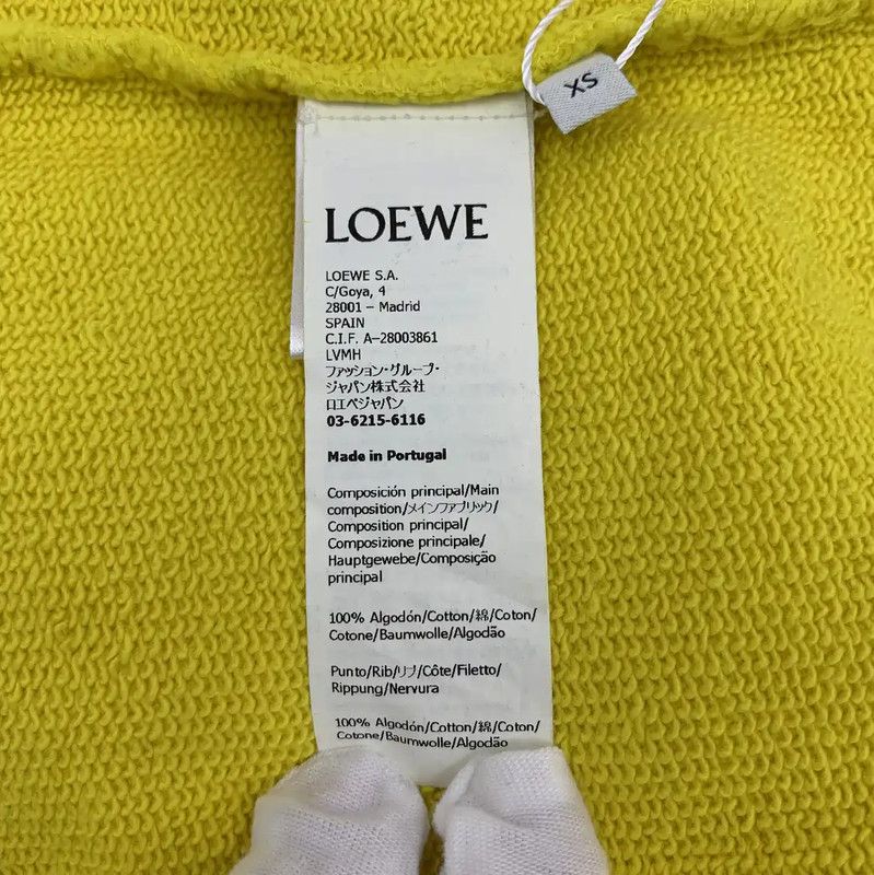 Loewe Loewe Yellow Cotton Women's Sweatshirt 0089 Size XS / US 0-2 / IT 36-38 - 7 Thumbnail