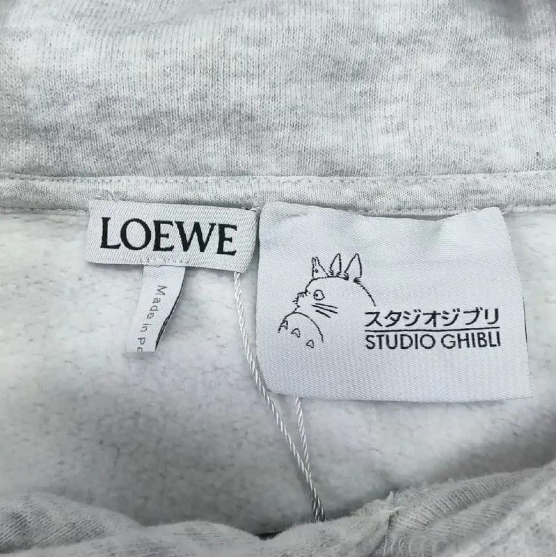 Loewe Loewe Gray Cotton Women's Hoodie 0089 Size L / US 10 / IT 46 - 3 Thumbnail