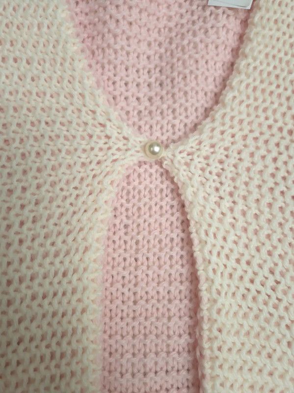Loewe Loewe White Wool Short Sleeve Cardigan 0089 Size L / US 10 / IT 46 - 7 Thumbnail