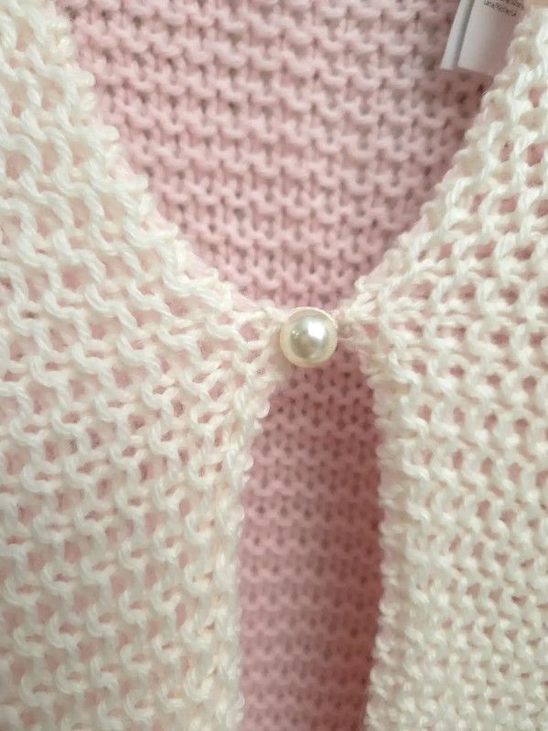 Loewe Loewe White Wool Short Sleeve Cardigan 0089 Size L / US 10 / IT 46 - 4 Thumbnail
