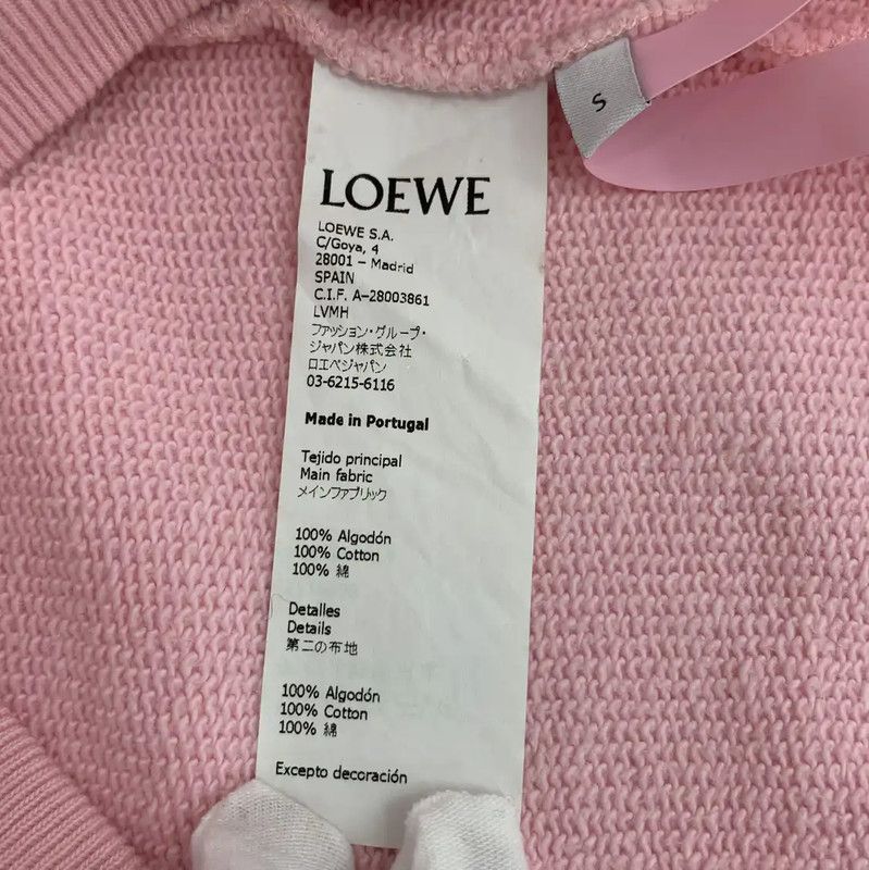 Loewe Loewe Pink Cotton Women's Sweatshirt 0089 Size S / US 4 / IT 40 - 6 Thumbnail