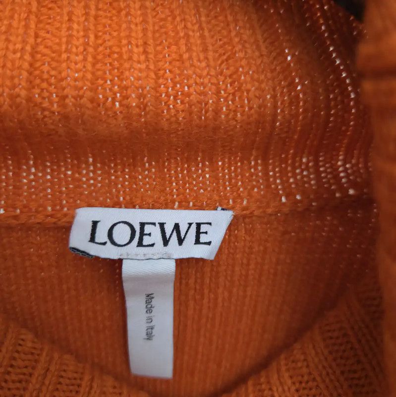 Loewe Loewe Orange Wool Embroidered Long Sleeve Sweater 0089 Size S / US 4 / IT 40 - 5 Thumbnail