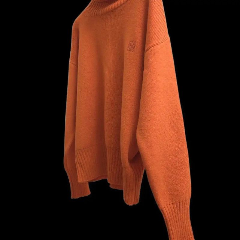 Loewe Loewe Orange Wool Embroidered Long Sleeve Sweater 0089 Size S / US 4 / IT 40 - 8 Thumbnail