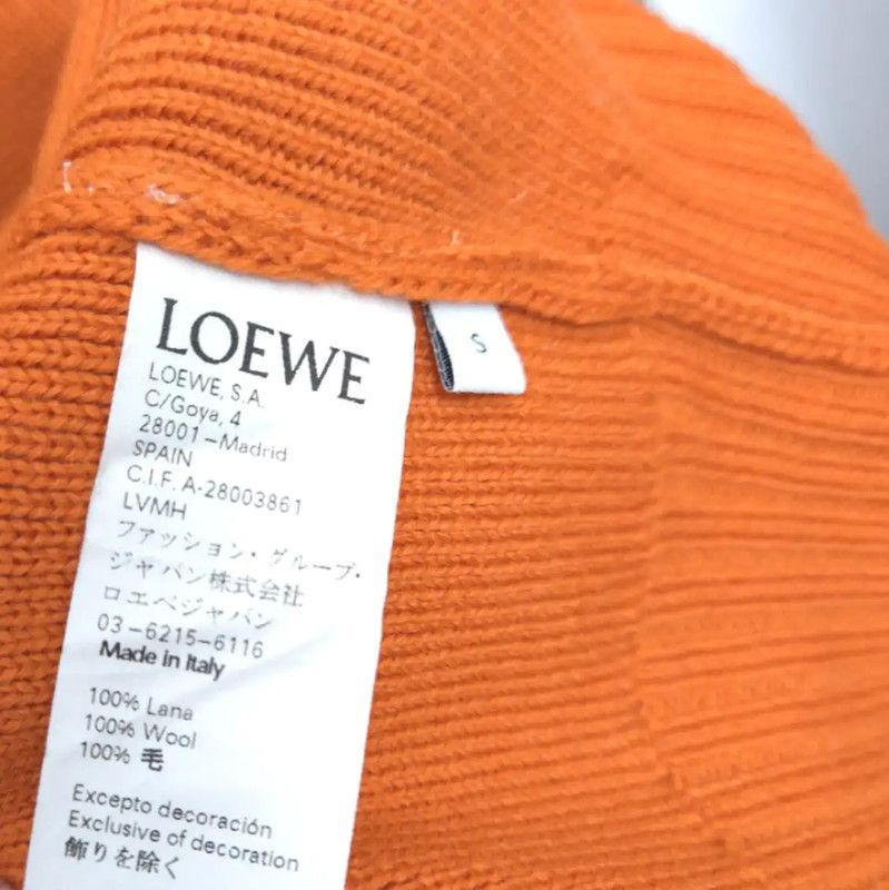 Loewe Loewe Orange Wool Embroidered Long Sleeve Sweater 0089 Size S / US 4 / IT 40 - 6 Thumbnail