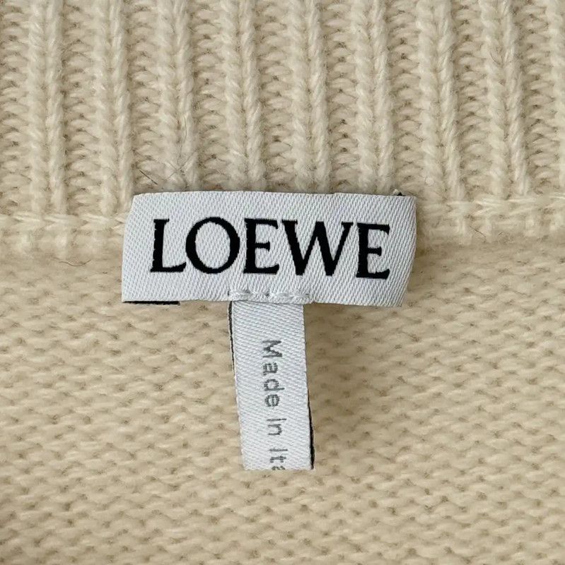 Loewe Loewe White Cotton Blend Women's Sweatshirt 0089 Size L / US 10 / IT 46 - 4 Thumbnail