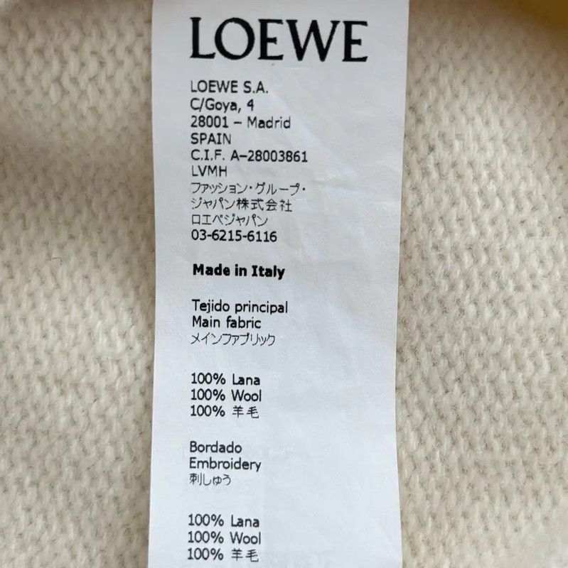 Loewe Loewe White Cotton Blend Women's Sweatshirt 0089 Size L / US 10 / IT 46 - 5 Thumbnail