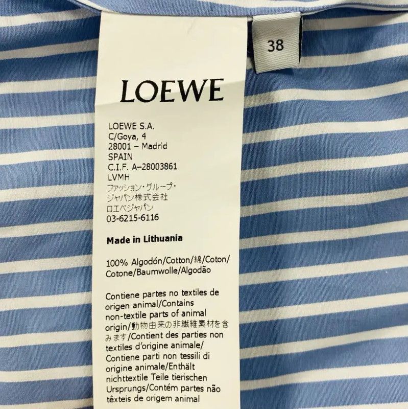 Loewe Loewe Blue Cotton Women's Shirt 0089 Size M / US 6-8 / IT 42-44 - 4 Thumbnail