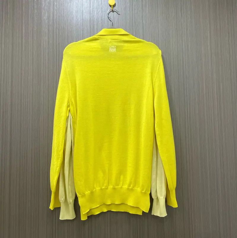Loewe LOEWE Colorblock Cotton Knit Top for Women 0089 Size L / US 10 / IT 46 - 2 Thumbnail