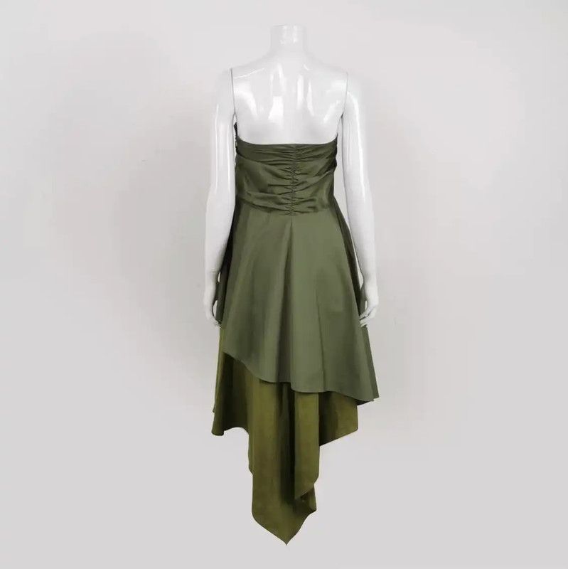 Loewe Loewe Irregular Green Cotton Summer Dress 0089 Size M / US 6-8 / IT 42-44 - 2 Thumbnail