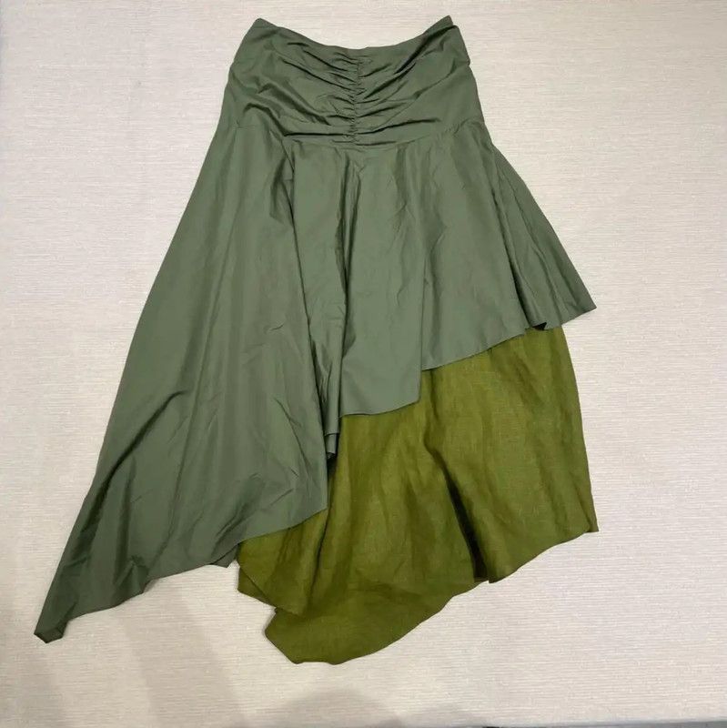 Loewe Loewe Irregular Green Cotton Summer Dress 0089 Size M / US 6-8 / IT 42-44 - 3 Thumbnail