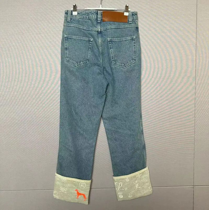 Loewe Loewe Summer Cotton Blue Denim Trousers 0089 Size 26" / US 2 / IT 38 - 2 Thumbnail